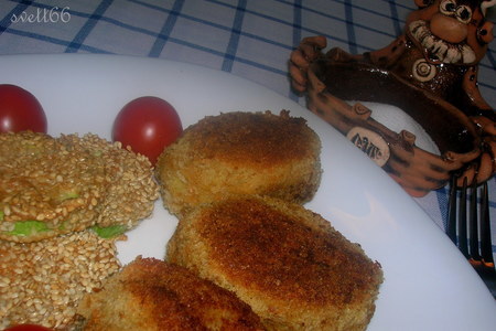 Фото к рецепту: Котлеты рыбные  по принципу бдб на индийский манер или «советский ужин в стиле фьюжн» ( дуэль)
