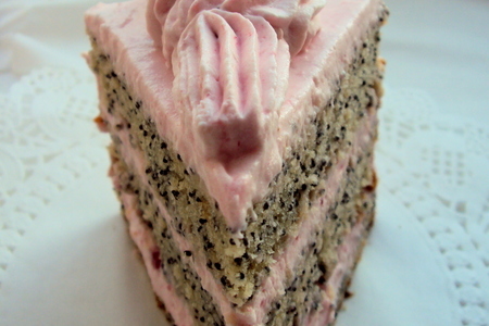 Маковый торт со сметанно-малиновым кремом /дуэль