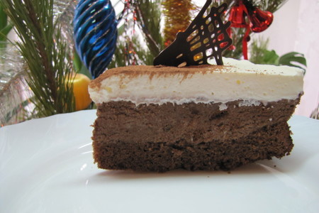 Кофейно-шоколадный торт со взбитыми сливками