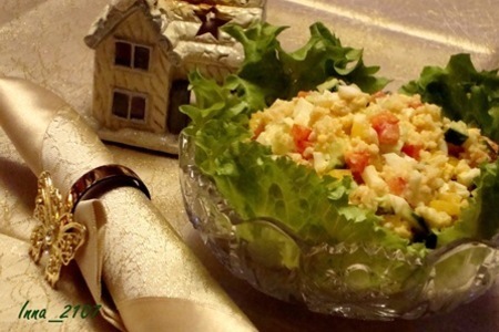 Фото к рецепту: Салат из мяса криля