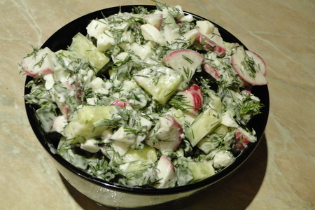 Овощной весенний салат зимой