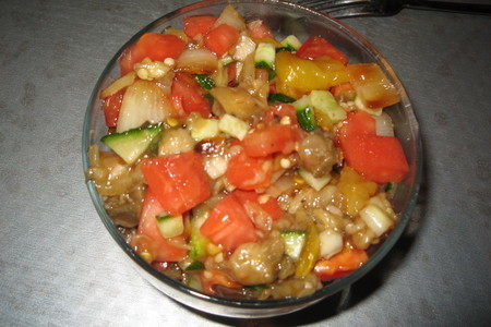 Фото к рецепту: Салат с печеными овощами
