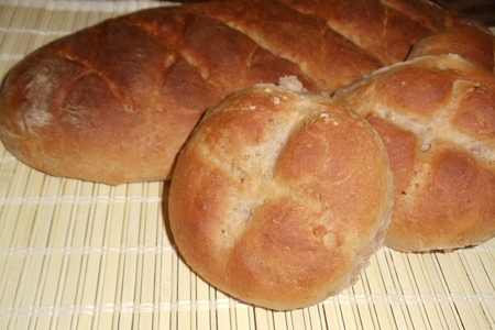 Гречишный хлеб с грецкими орехами.