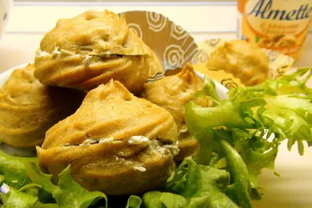 Профитроли из ржаной муки с грибной начинкой. по стопам кулинара ларисы l@r@4ka.