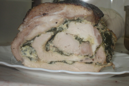 Свинина со шпинатом и сыром дор-блю (для ларисы)