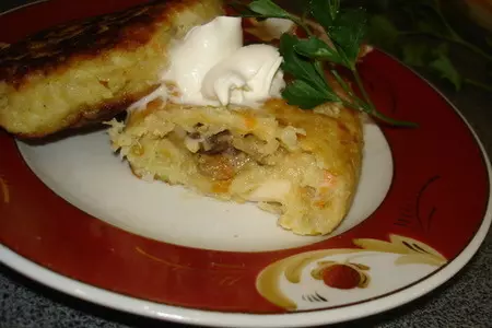Зразы капустные с грибами