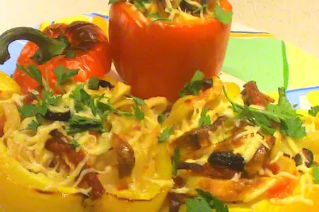 Fettuccine в перцах.