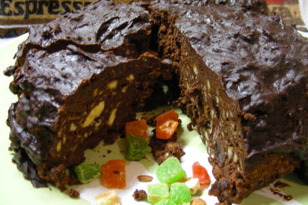 Панфорте или шоколадно-ореховый пряник по-итальянски (вариант без выпечки)