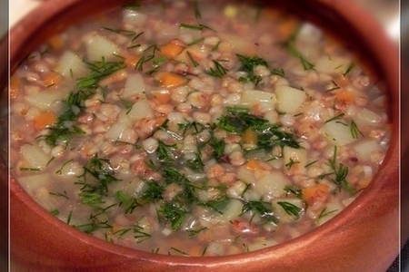 Суп из гречки с телятиной
