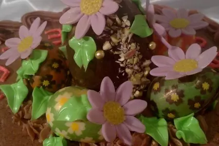 Торт киевский по госту и декор к пасхе