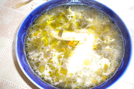 Фото к рецепту: Суп щавлевый - из того что было:-)