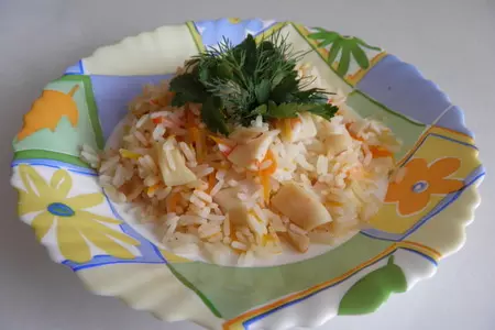 Плов из кальмара