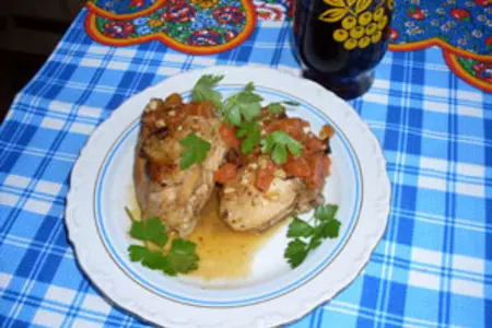 Рагу из курицы с помидорами