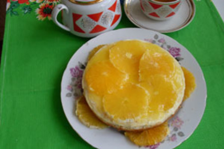 Фото к рецепту: Чизкейк с апельсинами