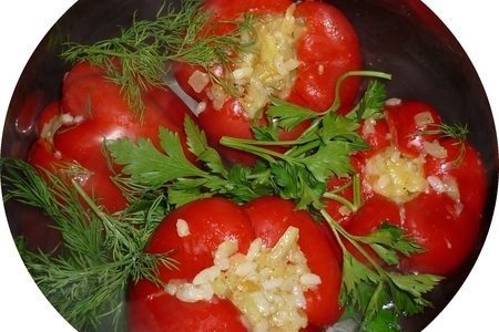 Фото к рецепту: Фаршированные перцы вегетарианские