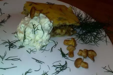 Запеканка картофельная "закуска охотника"