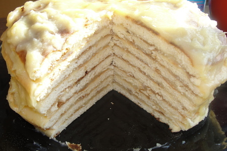 Торт на сковородке с заварным кремом