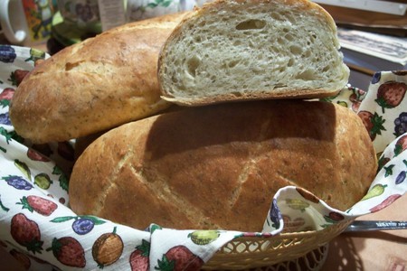 Хлеб творожный с укропом