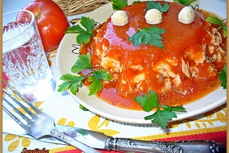 Рыбный холодец в томатном желе «для разгону!»