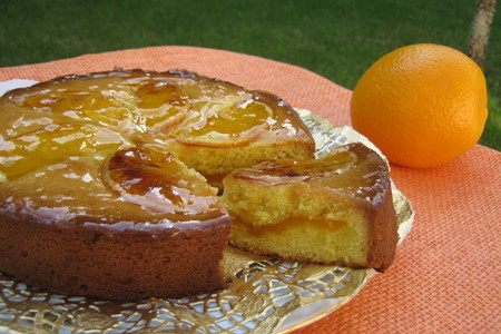 Пирог с апельсиновым кремом ( orange cream cake).