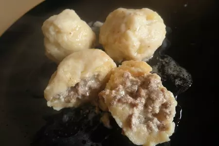 Картофельные ньокки, фаршированные мясом