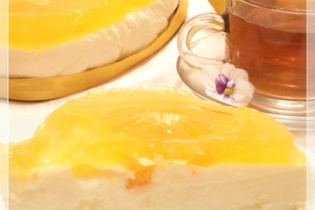 Фото к рецепту: Торт сливочно-мандариновый без выпечки.