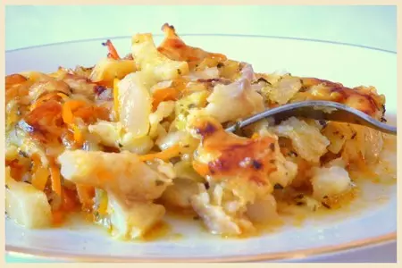 Филе рыбы с коренем сельдерея в духовке