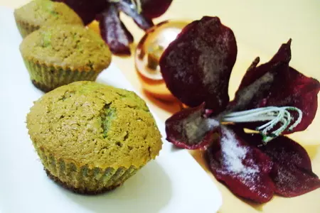 Маффины с зеленым чаем matcha